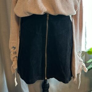 Black Corduroy Skirt